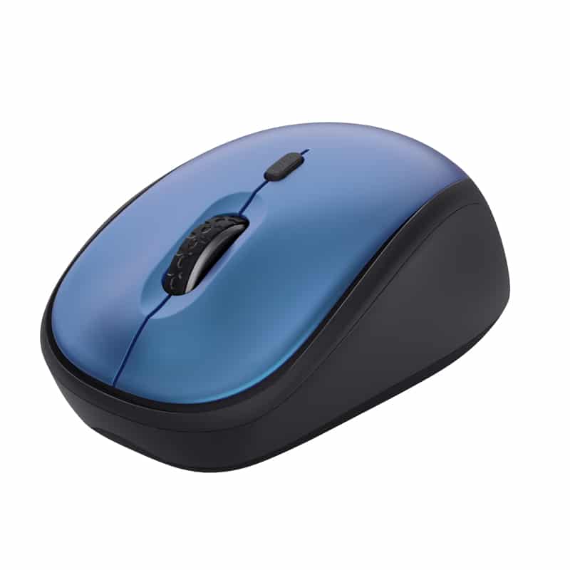 Trust Yvi+ Draadloze Muis - Compacte muis – Stille knoppen – 1600 DPI – Blauw