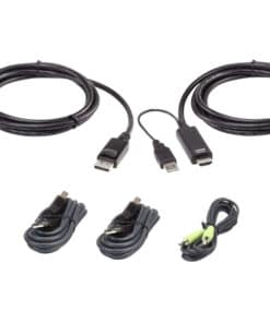 ATEN 1.8M USB Universeel veilig KVM-kabelpakket met dubbel display