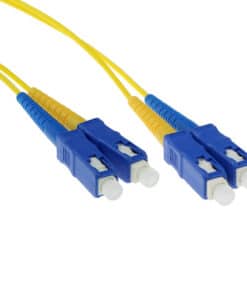 ACT 1 meter LSZH Singlemode 9/125 OS2 glasvezel patchkabel duplex met SC connectoren