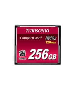 Transcend TS256GCF800 Premium CompactFlash (256GB, 4K, 120/ 60MB/s, 800X, TYPE I, UDMA7, MLC NAND)