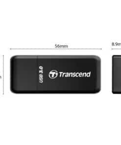 Transcend TS-RDF5K PDF5 Card Reader, USB3.0, SD/microSD, SDHC/SDXC, UHS-I, LED, Black - Afbeelding 4