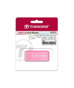 Transcend TS-RDF5R PDF5 Card Reader, USB3.0, SD/microSD, SDHC/SDXC, UHS-I, LED, Roze - Afbeelding 2