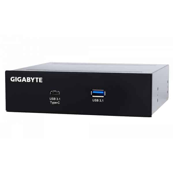 GIGABYTE GC-USB 3.1 BAY 13,3 cm (5.25") I/O ports paneel Zwart