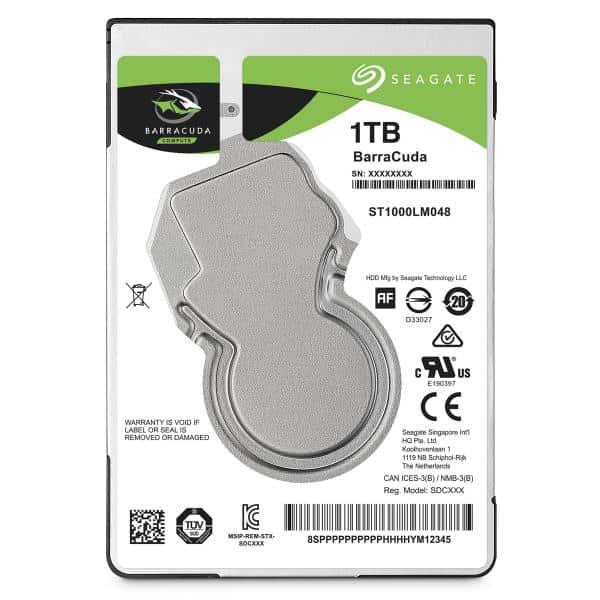 Seagate Barracuda 2.5" interne harde schijf 1 TB 5400 RPM 128 MB 2.5" SATA III - Afbeelding 2