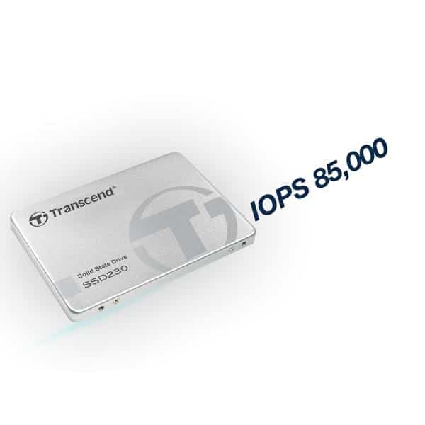 Transcend TS256GSSD230S SSD230 SSD, 256GB, 2.5", SATA3, 3D TLC, 560/ 500MB/s, 65K/ 85K IOPS, Silver - Afbeelding 5