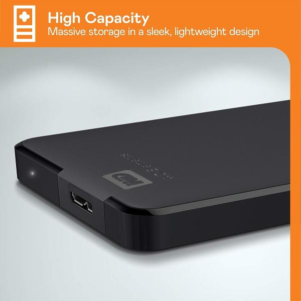 Western Digital WDBUZG0010BBK-WESN Elements SE Black External HDD, 1TB, USB3.1 Gen1, 5400 RPM - Afbeelding 5