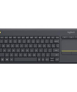 Logitech K400 Plus, Mini, Wireless, RF Wireless, USB-Nano, QWERTY, 10m, Black