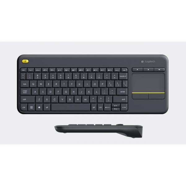 Logitech K400 Plus, Mini, Wireless, RF Wireless, USB-Nano, QWERTY, 10m, Black - Afbeelding 3