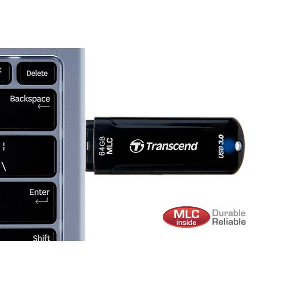 Transcend TS64GJF750K JetFlash750 USB Memory Stick, 64GB, USB3.0, MLC NAND, Black - Afbeelding 3