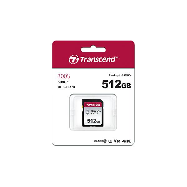 Transcend TS64GSDC300S 300S SD, 64GB, SDXC 4K, 95/45MB/s, UHS-I Class 10 U3, V30, 2.7~3.6V - Afbeelding 2