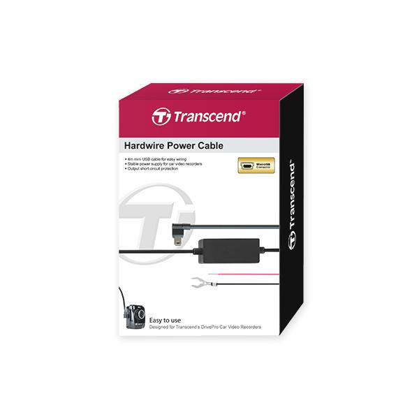 Transcend TS-DPK2 DrivePro Hardwire Power Cable, mini-USB / micro-USB, 4m, Black - Afbeelding 4