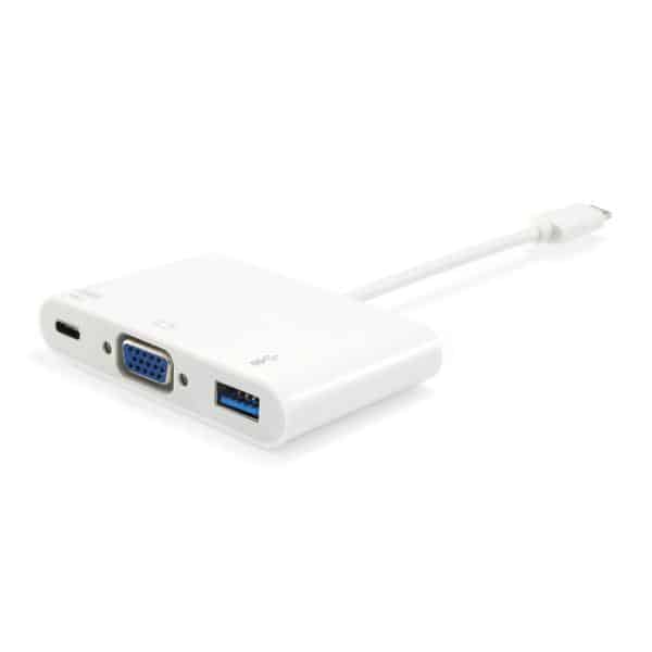 Equip USB-C naar VGA (HD15), USB-A, 60W USB PD adapter - Afbeelding 2