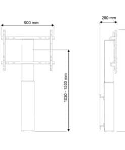 Neomounts PLASMA-W2250BLACK TV vloerstandaard 42-100" - wand - gemotoriseerd - Afbeelding 4