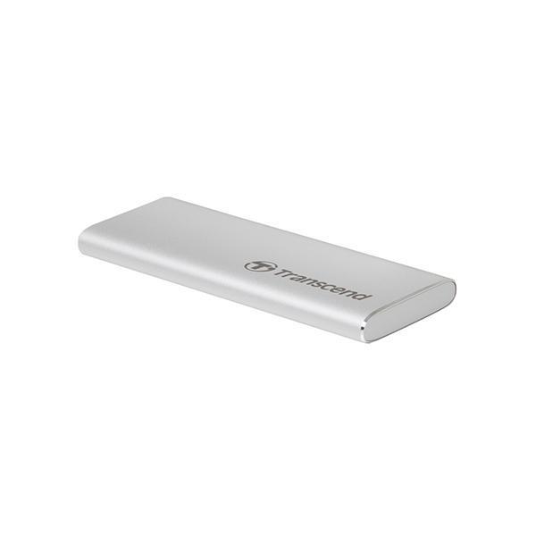Transcend TS480GESD240C 240C Portable SSD, 480 GB, Extern, USB 3.1 Gen2, 520/ 460 MB/s, Silver - Afbeelding 2