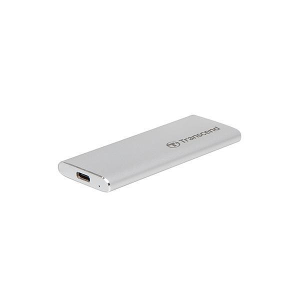 Transcend TS480GESD240C 240C Portable SSD, 480 GB, Extern, USB 3.1 Gen2, 520/ 460 MB/s, Silver - Afbeelding 3