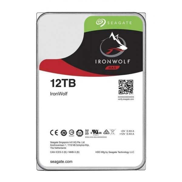 Seagate NAS HDD IronWolf interne harde schijf 12 TB 7200 RPM 256 MB 3.5" SATA III