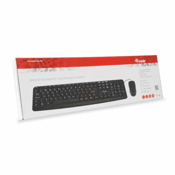 Equip 245200 toetsenbord Inclusief muis Kantoor USB QWERTZ Duits Zwart - Afbeelding 6