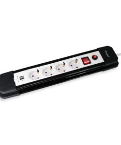 Equip 245553 power uitbreiding 1,5 m 4 AC-uitgang(en) Binnen Zwart, Wit - Afbeelding 2