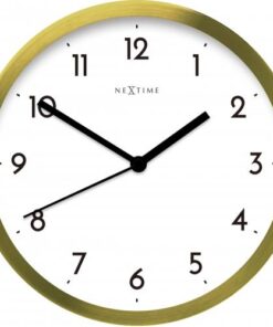 NeXtime klok 2523gw Arabic, Ø44 cm, Wall, Gold/ White