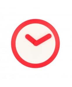 NeXtime klok 2615ro Focus, Ø25 cm, Wall, White/ Red