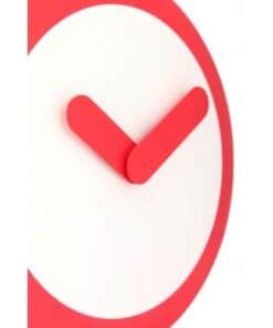 NeXtime klok 2615ro Focus, Ø25 cm, Wall, White/ Red - Afbeelding 4