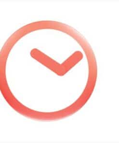 NeXtime klok 2615ro Focus, Ø25 cm, Wall, White/ Red - Afbeelding 5