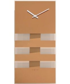 NeXtime klok 2855co Bold Stripes, 38x19 cm, Wall, Copper