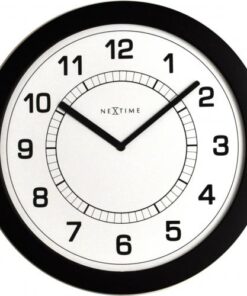 NeXtime klok 3045zw Super Slim, Ø28 cm, Wall, Black
