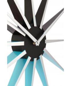 NeXtime klok 3051bl Nova, Ø50 cm, Wall, Black/ Blue - Afbeelding 2
