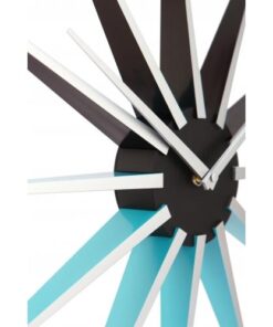 NeXtime klok 3051bl Nova, Ø50 cm, Wall, Black/ Blue - Afbeelding 3