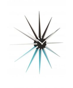 NeXtime klok 3051bl Nova, Ø50 cm, Wall, Black/ Blue - Afbeelding 4