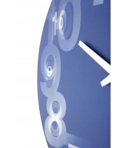 NeXtime klok 3077bl 3D, Ø39.5 cm, Wall, Blue/ White - Afbeelding 2