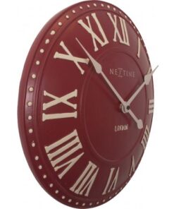NeXtime klok 3083ro London Roman, Ø34.5 cm, Wall, Red/ White - Afbeelding 2