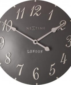 NeXtime klok 3084gs London Arabic, Ø34.5cm, Wall, Gray/ White