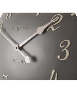 NeXtime klok 3084gs London Arabic, Ø34.5cm, Wall, Gray/ White - Afbeelding 3