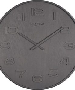 NeXtime klok 3095gs Wood Wood Big, Ø52.8 cm, Wall, Gray