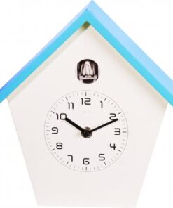 NeXtime klok 3108bl Birdy, 24.5x25.5x9.8 cm, Wall, Blue/ White
