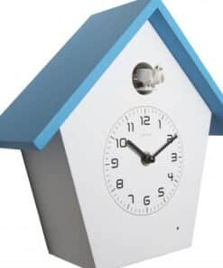 NeXtime klok 3108bl Birdy, 24.5x25.5x9.8 cm, Wall, Blue/ White - Afbeelding 2
