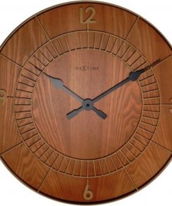 NeXtime klok 3113br Wood Round, Ø50 cm, Wall, Brown