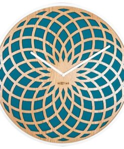 NeXtime klok 3149tq Sun Large, Ø50 cm, Wall, Turqoise