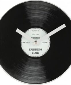 NeXtime klok 5163 Little Spinning Time, Ø20 cm, Wall, Black