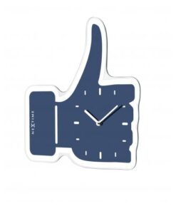 NeXtime klok 5185bl Mini Thumbs Up, 20.5x21, Wall, Blue/ Silver - Afbeelding 5
