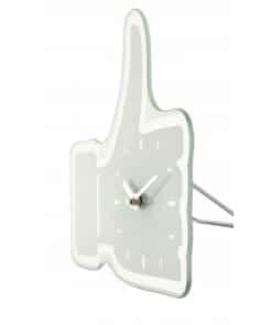 NeXtime klok 5185wi Mini Thumbs Up, 20.5x21 cm, Wall, White/ Silver - Afbeelding 3