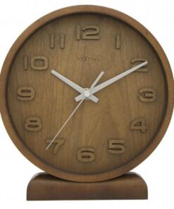 NeXtime klok 5192gs Wood Small, 22x20 cm, Wall, Wood, Gray