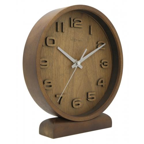 NeXtime klok 5192gs Wood Wood Small, 22x20 cm, Wall, Wood, Gray - Afbeelding 2
