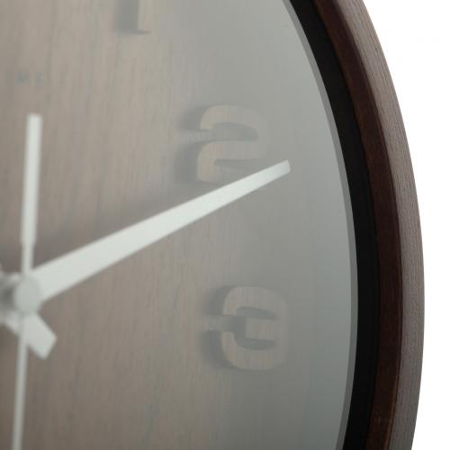 NeXtime klok 5192gs Wood Wood Small, 22x20 cm, Wall, Wood, Gray - Afbeelding 3