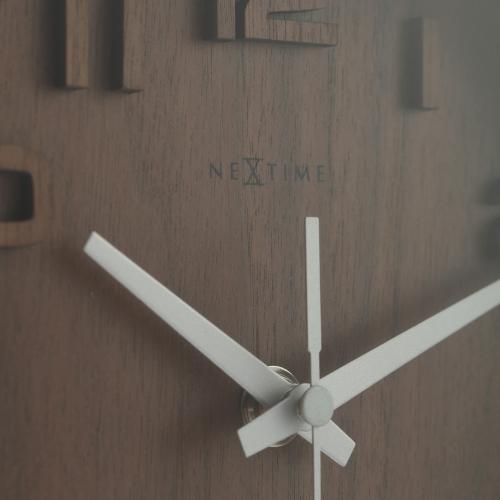NeXtime klok 5192gs Wood Wood Small, 22x20 cm, Wall, Wood, Gray - Afbeelding 5
