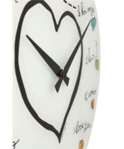 NeXtime klok 8030 Loving You, Ø43 cm, Wall, White/ Multi-color - Afbeelding 3