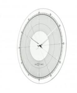 NeXtime klok 8125 Fancy Round, Ø43 cm, Wall, White/Silver - Afbeelding 2