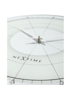 NeXtime klok 8125 Fancy Round, Ø43 cm, Wall, White/Silver - Afbeelding 4